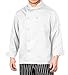 White Lightweight Long Sleeve Chef Coat, M