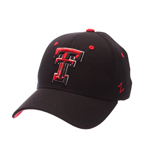 NCAA Texas Tech Red Raiders Men's ZH Stretch Fit Cap, Black, X-Large