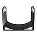 Sunnydaze 2-Foot Firewood Log Rack - Indoor/Outdoor Black Powder-Coated Steel Decorative Fireplace Wood Storage Holder