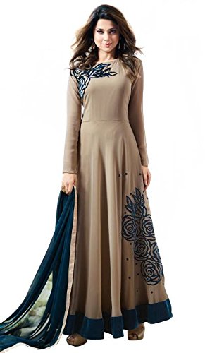 florely women's georgette new arrival fancy anarkali wedding wear floor length gown
