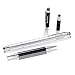 Stylus,TouchFine(TM) 4-in-1 Fine Point Replaceable Precision Disc Stylus(2Pcs) with 2 Replaceable Disc Tips, 4 Replaceable Fiber Tips-Black/Silver