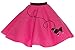 Hip Hop 50's Shop 1950s Girls 4 Piece Poodle Skirt Costume Outfit for Kids with Accessories (glasses, socks, scarf) (Child Medium Hot Pink)