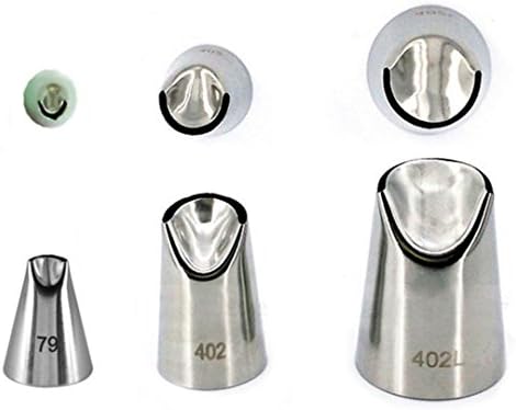 MKNzone 3 Pieces Stainless Steel Piping Nozzles Cake Decorating Tips Set - Perfect Christmas DIY Tools for Cakes Cupcakes Decorating Cookies Pastry