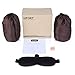 HIFORT 2 Pack Inflatable Foot Rest Pillow for Travel, Office ,Home,and Kids to Sleep on Long Airplanes Flights,with Sleep Mask and Noise Reduction Earplugs Included