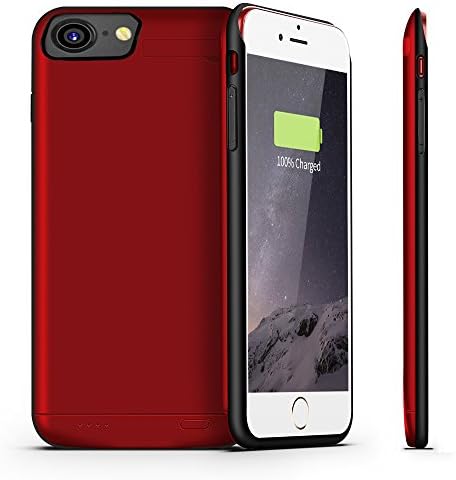 iPhone 7 / 6s / 6 Battery Case,WingYeah Ultra Slim Portable Charger iPhone 7/6s/6 Charging Case 3800mAh Extended Battery Pack Power Cases Juice Bank Cover Red- 4.7 inch