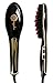 Eqoba Ceramic Hair Straightener Brush with Anti-Scald Protection and LCD Display Black