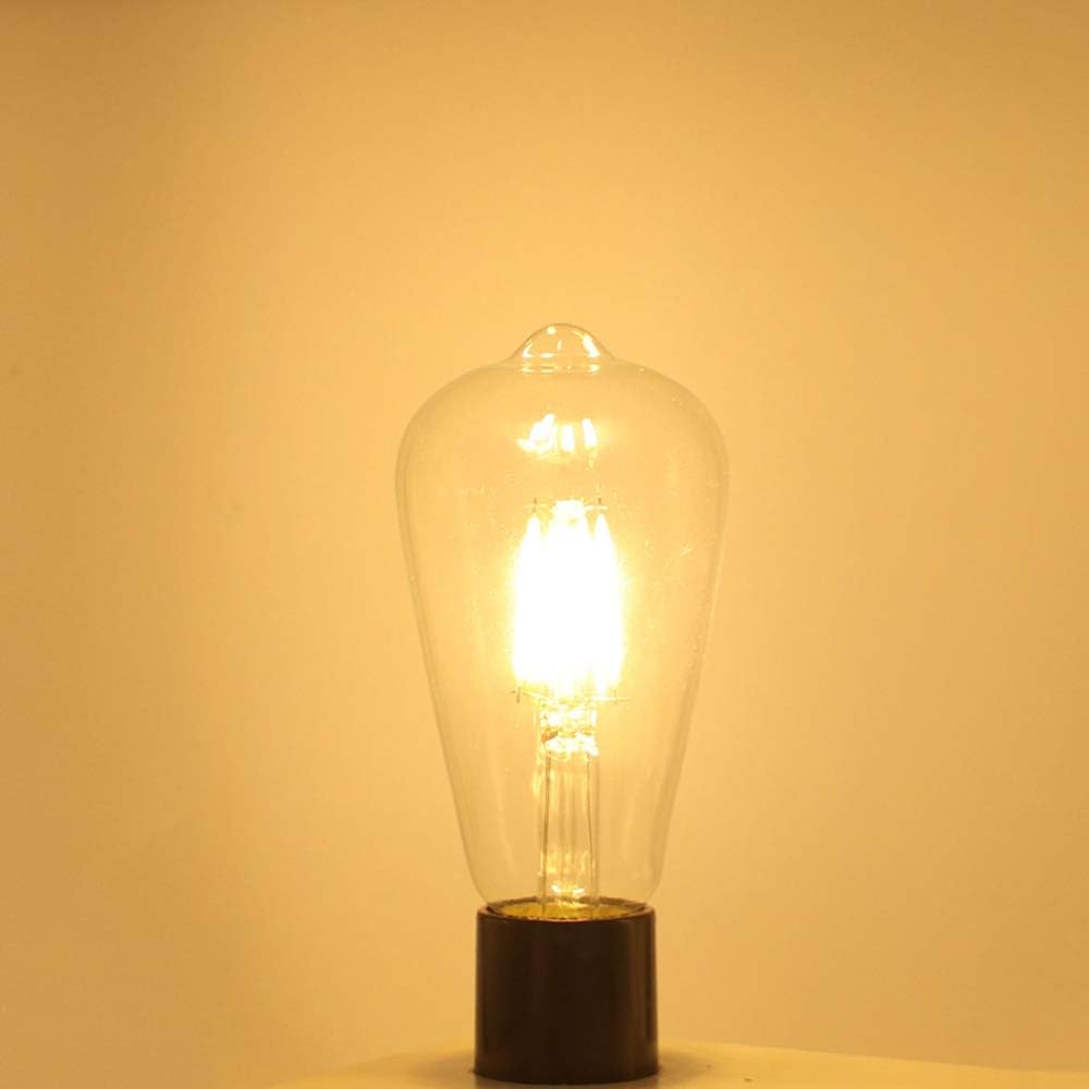 ZFQ 3-Pack Vintage LED Edison Bulbs 6W Equivalent 60 Watt LED Filament Light Bulb 600 Lumen 2700K Warm White ST64 Antique E27 Base for Decoration AC 220-240V - Image 3
