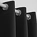Deconovo Black Thermal Insulated Blackout Panel Curtains 52 by 84 Inch,1 Panel