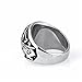 Oakky Jewelry Mens Stainless Steel Domineering Vintage Freemason Masonic Rings, Black and Silver Size 13
