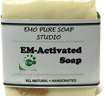 EM Natural Soap Bar 100% Organic.with Activated EM, Coconut, Olive, Palm, Lavender Essential Oil. Face Soap or Body Soap. for Men, Women & Teens. Chemical Free. 5oz Bar. 1 Pack