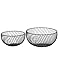 Nakko Handmade Iron Wire Fruit Bowl Basket Holder Stand, Set of 2, Hemisphere Modern Style Table Top Centerpiece for Kitchen Counter, Dining Room, Multi-Storage for Cabinet and Pantry (Matte Black)