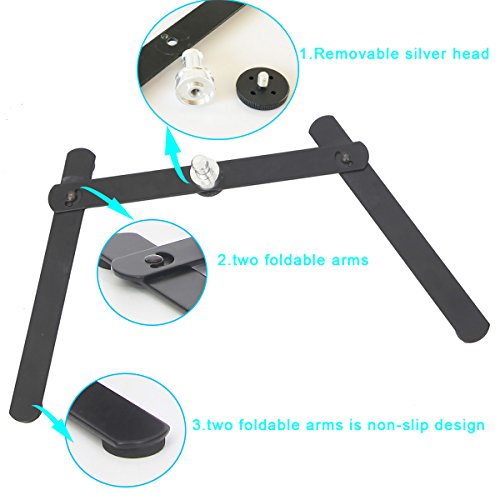 Portable LED Ring Light Desktop Stand Support Cellphone Bracket for Make up, Selfie, Live Webcast, Youtube, Facebook, Ins, Photography Video Shooting - Black