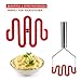Zulay Kitchen Non-Scratch Potato Masher – Heavy-Duty Stainless Steel & Silicone Hand Masher for Smooth Mashed Potatoes, Avocados & More – Durable & Easy to Clean Kitchen Tool - Red