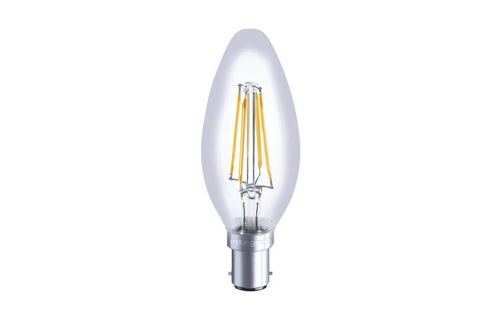 Dimmable LED Clear Candle Bulb 4.2W Warm-White Small-Bayonet-Fitting (B15)