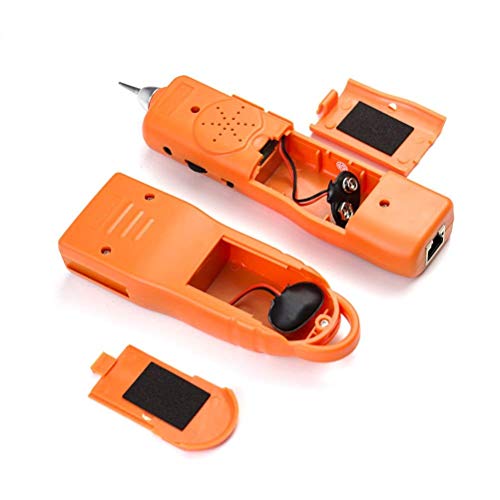 Network Toner RJ11 RJ45 Network Cable Tester Lan Tracker Wire Finder Cat5 Cat6 with 2 Network Wire Stripper Toolkit Orange