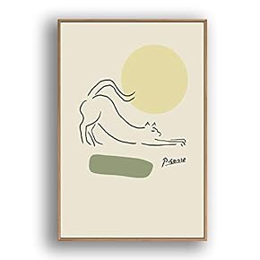 Framed Canvas Wall Art for Living Room, Bedroom Illustration Canvas Prints for Modern Home Decoration Ready to Hang - 16"x24" inches