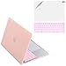 MacBook Pro 13 Case 2017 & 2016 Release A1706/A1708, Mittly Plastic Hard Case Shell Cover with Keyboard Cover &Screen Protector for MacBook Pro 13 Inch with/Without Touch Bar & Touch ID, Rose Quartz