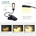 Vekkia Rechargeable 6 Warm LED Book-Light, 3000K Eye-Care Easy Clip on Lamp Reading in Bed, 3 Brightness, Up to 60 Hrs, 2.1 oz Light-weight. Perfect for Bookworms