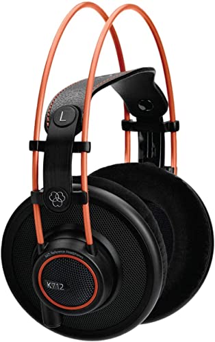 AKG K712PRO Offener Over-Ear-Studiokopfhörer der Premium-Referenzklasse, ausgefeilte offene Technologie, revolutionäre Flachdraht-Schwingspule, breite