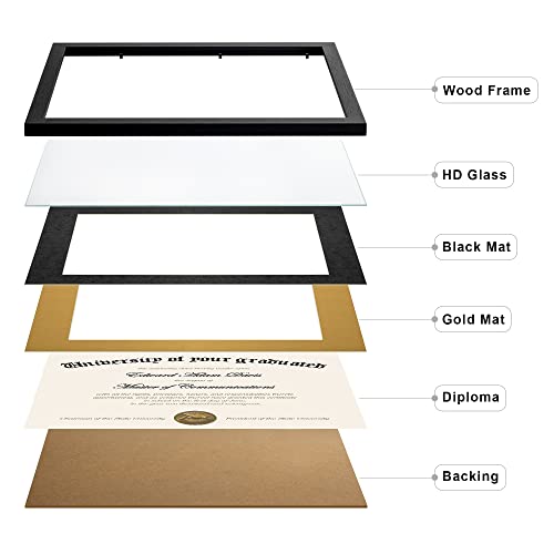 upsimples 11x14 Diploma Frame Certificate Degree Document Frame with