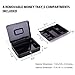 CK Wind Large Cash Box with Lock - Premium Steel Box with Money Tray and 2 Keys, Black