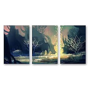 Abstract Dream Place Landscape Painting Artwork for Home...