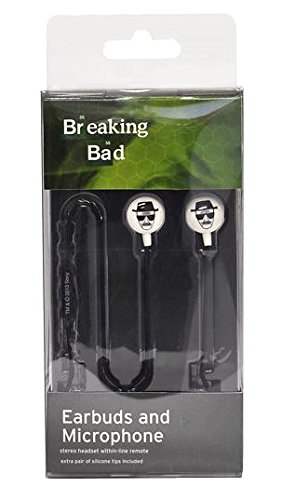 Earbuds + Microphone Headset - Breaking Bad - Heisenberg Sketch