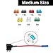 E-KYLIN Car Motor ADD Circuit Blade Style Fuse Adapter Cable Add-A-Circuit Fuse Holder APS ATT LOW PROFILE ATM LP FUSETAP TAP with 7 Fuses Set 5, 7.5, 10, 15, 20, 25, 30 AMPS - Standard Medium Size
