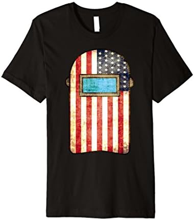 American Welder Shirt | US Flag Welding Hood T-Shirt Gift