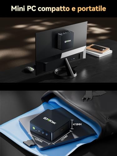 GMKtec M6 Ultra Mini PC for Gaming with Ryzen 7640HS (Replacement for 6600H/6800U), 16GB DDR5 RAM, 512GB SSD, Dual NIC LAN 2.5GbE, 4K Triple Display, WiFi 6, USB4, BT 5.2, DP, HDMI 2.0