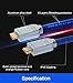 SIKAI 8K TV HDMI Cord Ultra High Speed HDMI 2.1 Cable Support 8K@60Hz, 4K@120Hz, 48Gbps-Ethernet, eARC, Dolby Atmos Vision HDR10 4.4.4 Chroma, HDCP2.2, Up to 7680-by-4320 Resolution (3 Feet, Blue)