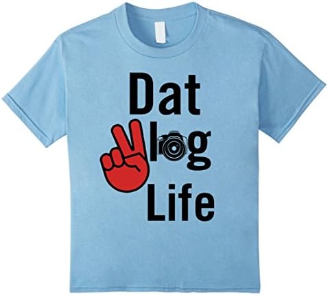 Kids Cool Vlogger Tuber Novelty T-shirt for Vlog Life 10 Baby Blue