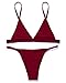 RELTANGL Women's Halter Top Tie Side Bottom Swimwear Bikini Set