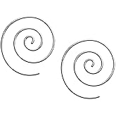 14-20GA Stainless Steel Small Spiral Coiled Hoop Earrings, Sold as a Pair