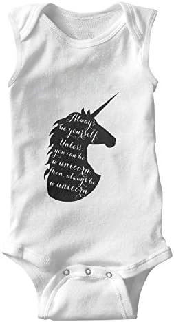 lsawdas Always Be A Unicorn Unisex Baby Cotton Sleeveless Funny Onesies Baby Onesies