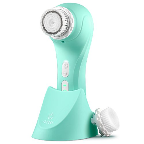 Lavany Sonic Cleansing Brush, Waterproof, Skin Exfoliating, Cleansing System for Deep Cleaning, 4 Mode Settings with 2 Brush Heads