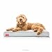 Brindle Soft Shredded Memory Foam Dog Bed with Removable Washable Cover, 40" x 26", Stone