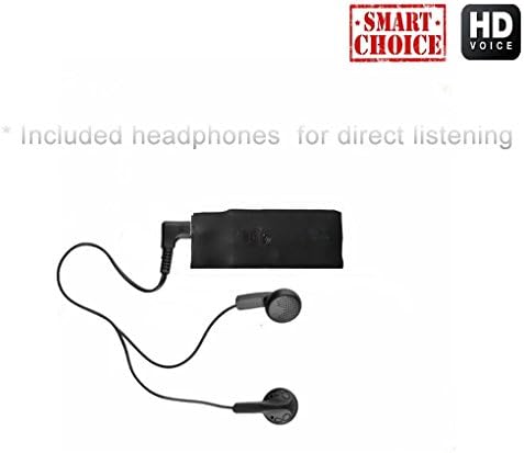 Super Small Size Module & Ultra Clear HQ Audio Recorder - Discreet Spy & Surveillance Gadget with Headphones for instant play of files - 8GB / 141 Hours Capacity - 18h Battery Life