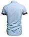 Coofandy Men's Fashion Turn Down Collar Casual Shirt Short Sleeve Dress Shirts