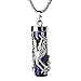 BEADNOVA Couples Necklace 2pcs Dragon Phoenix Wrapped Column Synthetic Lapis Lazuli Gemstone Pendant Necklaces for Lover