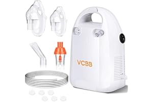 VCBB Nebulizer Machine for Adults Kids,Portable Nebulizer, Jet Nebulizers Personal Steam Inhaler Cool Mist Compressor System Spacer OTC Portable