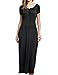 Meaneor Women Boho Cap Sleeve Smocked Waist Tiered Renaissance Summer Maxi Dress Black S