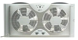 Holmes Dual Blade Twin Window Fan with One Touch Thermostat, Multicolor