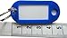 Hotel Key Labels Organizer - LeBeila 100 Plastic Key Tags with Label Window, Metal Split Ring and Writable Blank Paper Tags Reusable Id Identifiers for Office/House Keys, Luggage, Keychains (Blue)