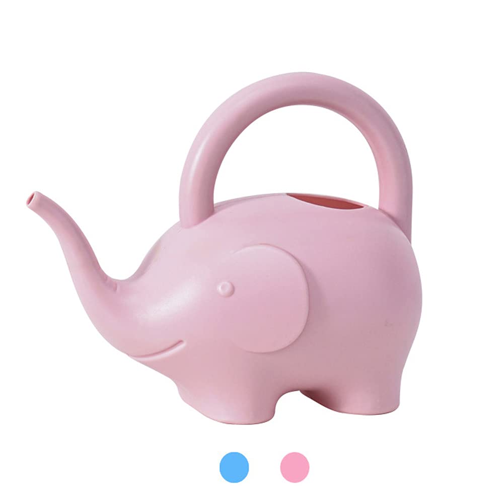 LOYUYU 1.5L Plastic Watering Can Small Lightweight Cute Indoor Outdoor Garden Plants, Adult Elephant Watering Can STYLE1: Pink