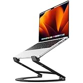 Twelve South Curve Flex | Ergonomic Height & Angle Adjustable Aluminum Laptop/MacBook Stand/Riser, fits 10"-17", folds flat f