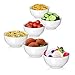 AnBnCn 10 oz Ramekins-Ramiken for Creme Brulee Dish,Fashionable Style Ramiken Bowls,Souffle Ramekin,Set of 6, Porcelain Ramekins Oven Safe£¬White