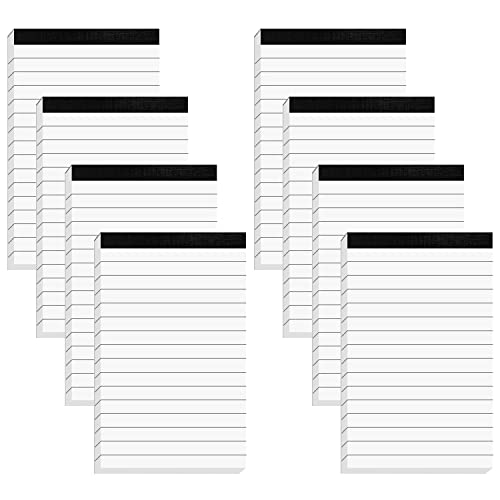 Nichela 8 Pcs Notepads Refills A7 Memo Pads Small Note Pads Writing Pads with 30 Sheets Each Pad College Ruled Lined Paper NotePads White — image 1