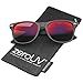 zeroUV ZV-8025-01 Wayfarer Sunglasses, Black, 58 mm