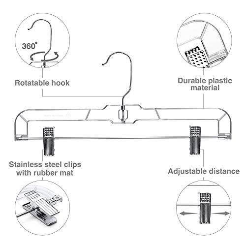 4 HOUSE+DAY+Clear+Plastic+Hangers